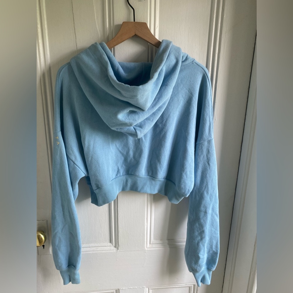 NWOT Tracy Anderson Heart Pounding Cotton Crop Hoodie Sz S - Picture 4 of 8